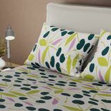 Juego de sábanas Viento queen gris con cortina en microfibra 160x190 cm
