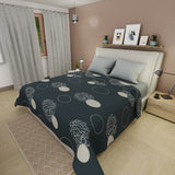Juego de sábanas Eclipse Sereno para cama doble azul petróleo microfibra 140x190 cm