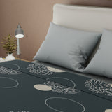 Juego de sábanas Eclipse Sereno para cama doble azul petróleo microfibra 140x190 cm