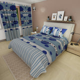Juego de sábanas Burble Bliss king azul grisáceo microfibra 200x200 cm