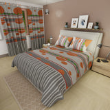 Juego de sábanas Esfera queen gris en microfibra 160x190 cm