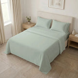 Sábana Básicos sencilla verde grisáceo en microfibra suavizada 100x190 cm con elástico