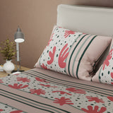 Juego de sábanas Forma Activa para cama doble beige claro en microfibra 140x190 cm 4 piezas