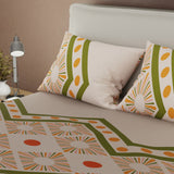 Juego de sábanas Boho Clay queen beige en microfibra 160x190 cm