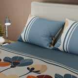 Juego de sábanas Pradera Avellana queen 160x190 cm en microfibra