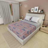Sábana ajustable Romantic Due queen estampada en microfibra 160x190 cm con fundas