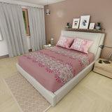 Sábana ajustable Lavender & Rose sencilla palo de rosa estampada en microfibra 100x190 cm