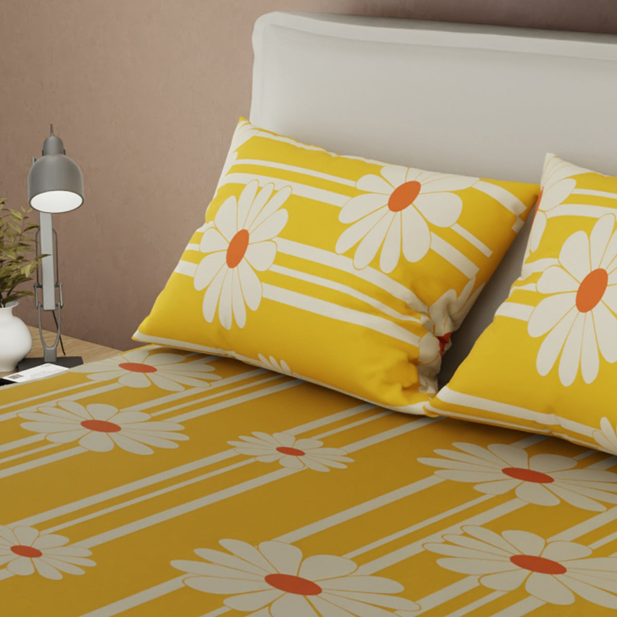 Sábana ajustable Garden Dreams sencilla floral en microfibra 100x190 cm