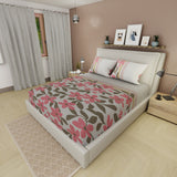 Sábana ajustable Autumn Garden para cama doble estampada en microfibra 140x190 cm