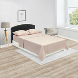 Sábana básica para cama doble crema en microfibra suavizada 140x190 cm con elástico