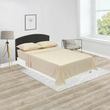 Juego de sábanas Básicos para cama doble crema en microfibra suavizada 140x190 cm