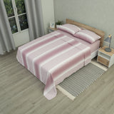 Sábana plana Equilibrio para cama doble vino en microfibra suavizada 140x190 cm