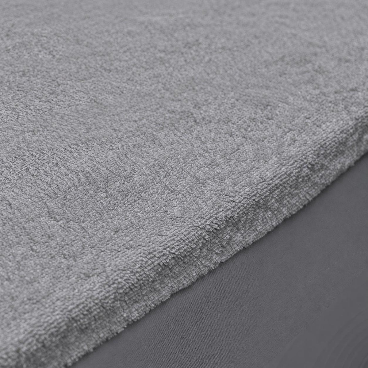 Protector de colchón king gris impermeable en algodón 200x200 cm