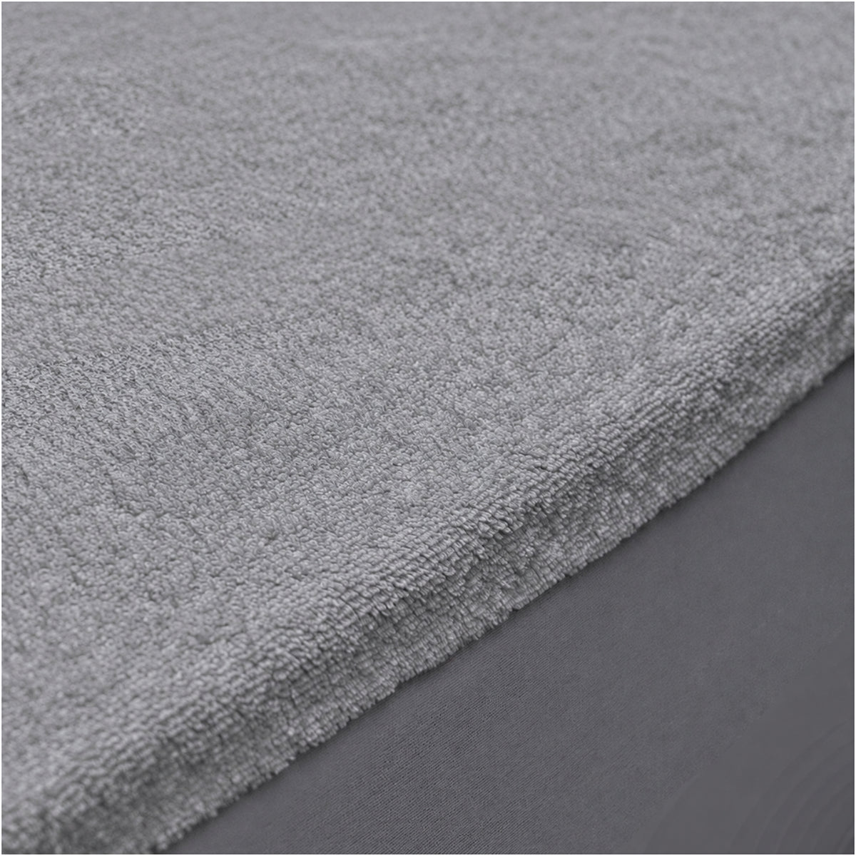 Combo protector de colchón sencillo gris impermeable 100x190 cm y protector de almohada Terry