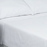 Juego de Sabanas Microfibra Doble 140 cm Blanco Fondo Entero