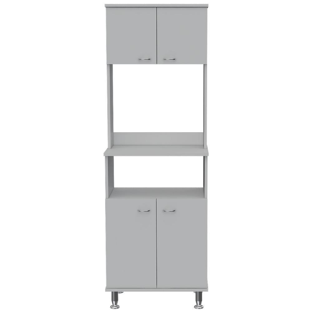 Mueble Microondas Kitchen Blanco 54 cm con Cuatro Puertas y Un Entrepaño