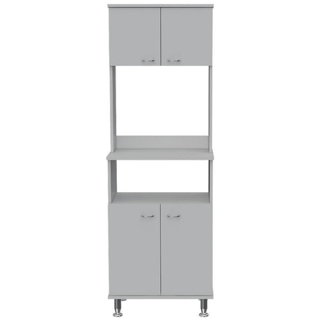 Mueble Microondas Kitchen Blanco 54 cm con Cuatro Puertas y Un Entrepaño