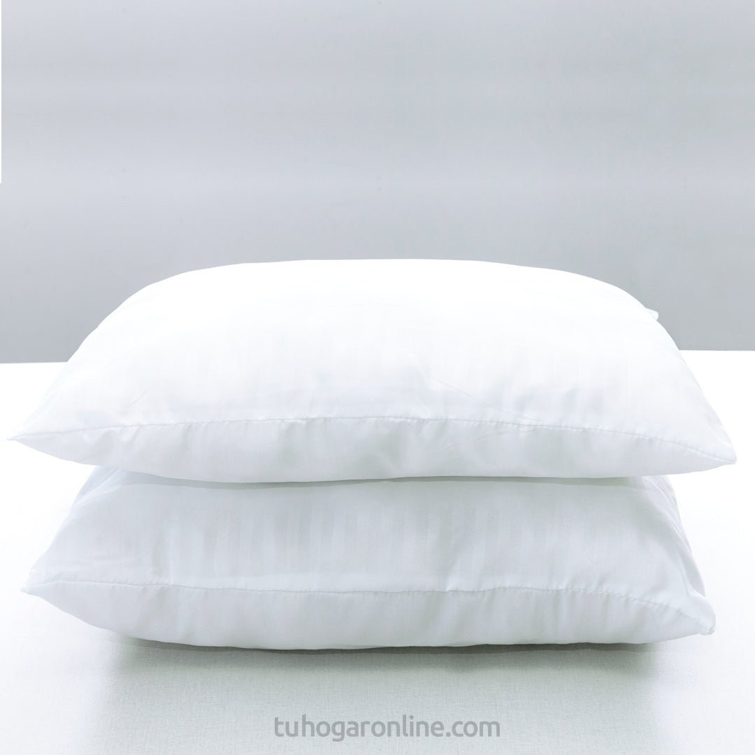 Combo 2 Almohadas Fibra Siliconada Blanco 35X55cm
