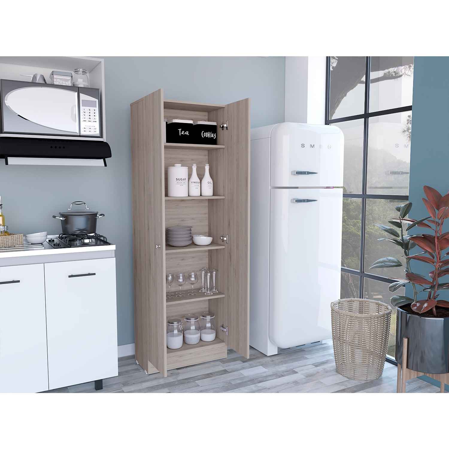 Alacena Flerbruk Ceniza 60 Cm Con Dos Puertas Y Cuatro Entrepa os alacena-flerbruk-ceniza-60-cm-con-dos-puertas-y-cuatro-entrepa-os