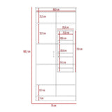 Alacena Varese Plus Blanco 70x160.75cm con Dos Puertas - Muebles Organizadores | Bylmo