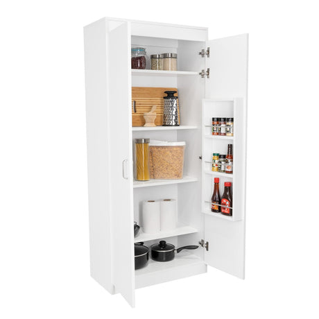 Alacena Varese Plus Blanco 70x160.75cm con Dos Puertas - Muebles Organizadores | Bylmo