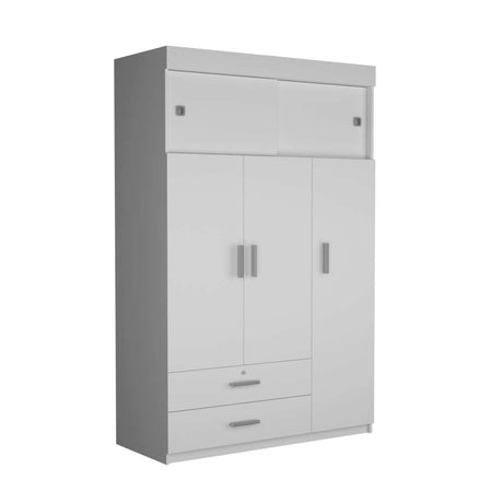 Closet Mobil Blanco 120x187.5cm con 3 Cajones con 3 Entrepaños