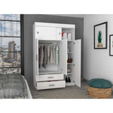 Closet Mobil Blanco 120x187.5cm con 3 Cajones con 3 Entrepaños