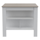Mueble Auxiliar de Cocina Cala Plus Ceniza y Blanco 103x90cm con Dos Entrepaños y con Tres Comportamientos
