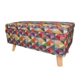 Banqueta Baúl Multicolor 82x42cm De 2 Puestos sin Apoya Brazos - Sofas | Bylmo