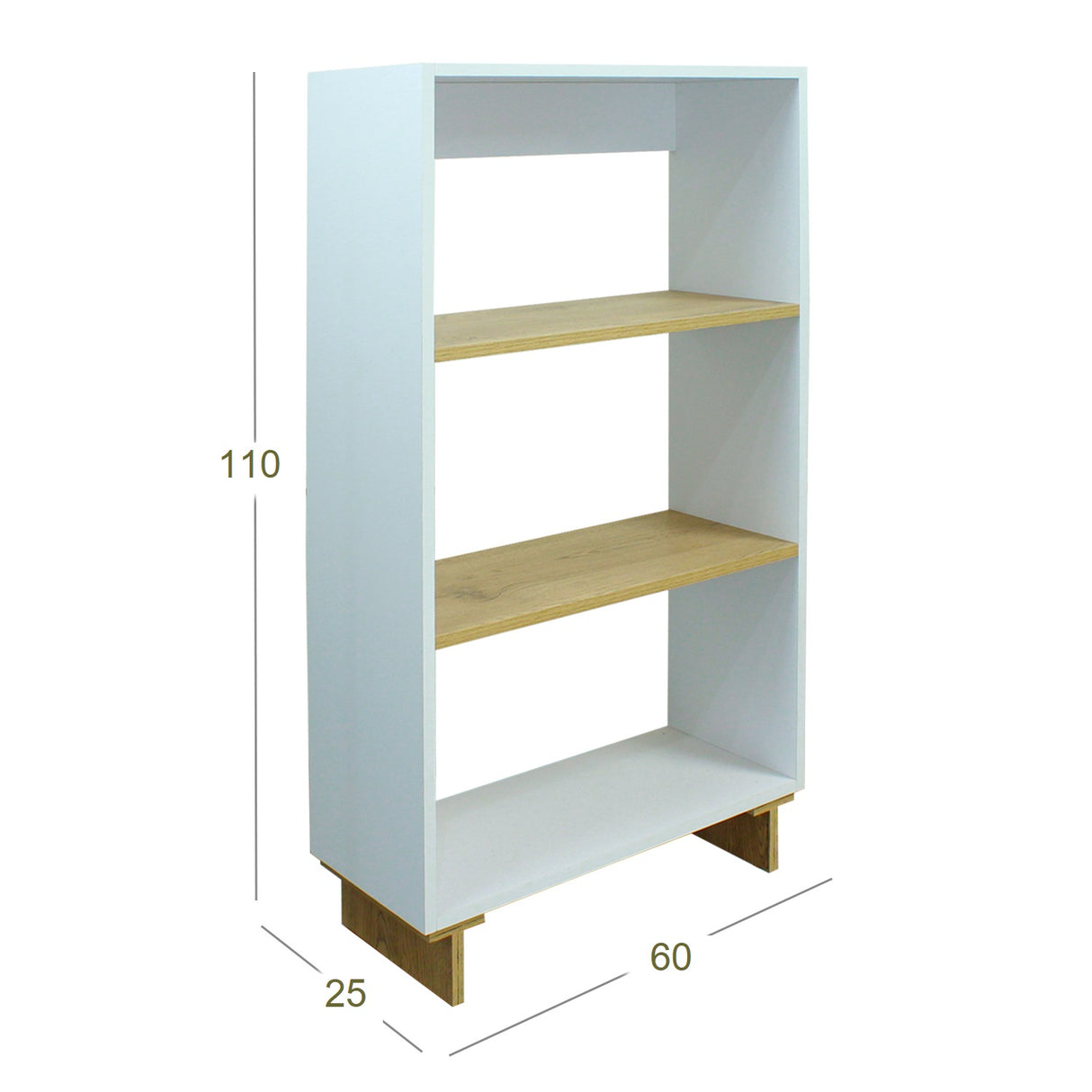 Biblioteca Linea Flow Blanco 60 cm con Entrepaños - Bibliotecas y Estanterías | Bylmo