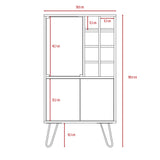 Bar Vassel Miel y Plomo 59.6x109.4cm con Dos Compartimientos con Tres Portacopas y con Ocho Portabotellas - Bares | Bylmo