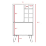 Bar Vassel Miel y Plomo 59 cm con Puerta de Vidrio