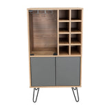 Bar Vassel Miel y Plomo 59.6x109.4cm con Dos Compartimientos con Tres Portacopas y con Ocho Portabotellas - Bares | Bylmo