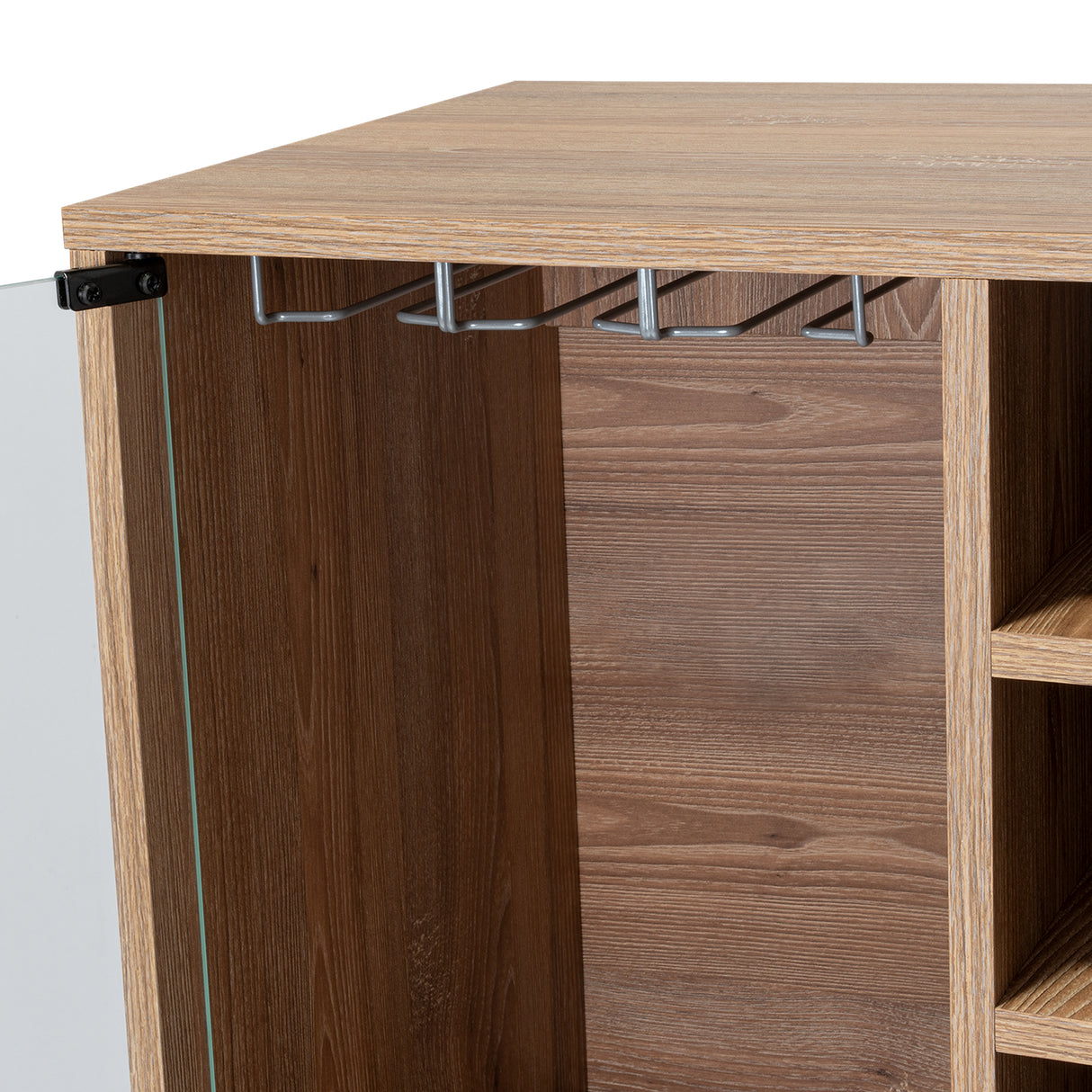 Bar Vassel Miel y Plomo 59.6x109.4cm con Dos Compartimientos con Tres Portacopas y con Ocho Portabotellas - Bares | Bylmo