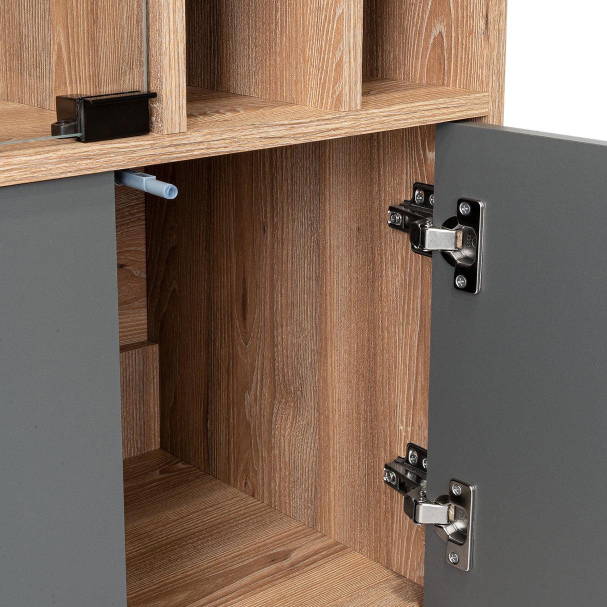 Bar Vassel Miel y Plomo 59.6x109.4cm con Dos Compartimientos con Tres Portacopas y con Ocho Portabotellas - Bares | Bylmo