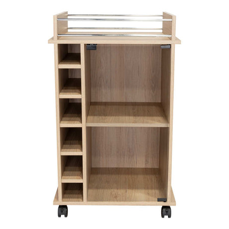 Bar Dukat Rovere 55x89cm con Seis Porta Botellas y con Rodachones - Bares | Bylmo