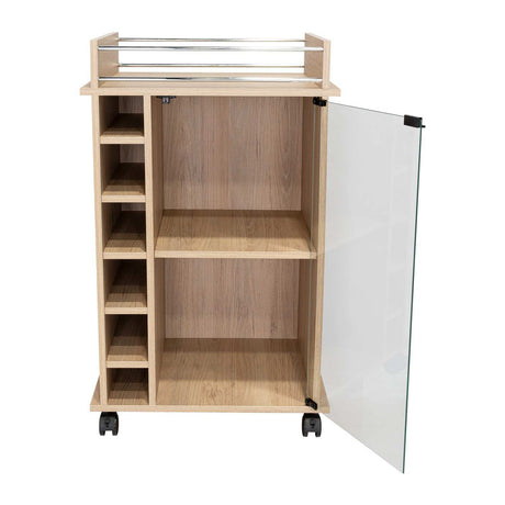 Bar Dukat Rovere 55x89cm con Seis Porta Botellas y con Rodachones - Bares | Bylmo