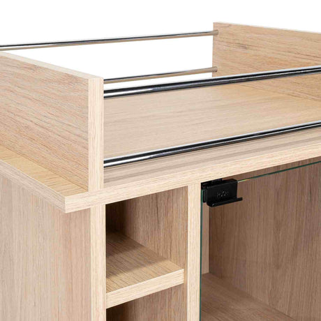 Bar Dukat Rovere 55x89cm con Seis Porta Botellas y con Rodachones - Bares | Bylmo