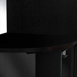 Bar Esquinero Chicago Wengue 190 cm con Colgadero de Copas y Almacenamiento - Bares | Bylmo