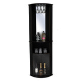 Bar Esquinero Chicago Wengue 190 cm con Colgadero de Copas y Almacenamiento - Bares | Bylmo