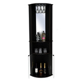 Bar Esquinero Chicago Wengue 190 cm con Colgadero de Copas y Almacenamiento - Bares | Bylmo