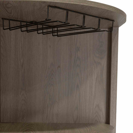 Bar Esquinero Esquinero Essential Coñac 49x181cm sin Cajones y con Diez Portabotellas - Bares | Bylmo