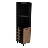 Bar Esquinero Kaia Wengue 45x180cm con Un Cajón y con Diez Portabotellas - Bares | Bylmo