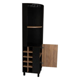 Bar Esquinero Kaia Wengue 45x180cm con Un Cajón y con Diez Portabotellas - Bares | Bylmo