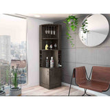 Bar Esquinero Esquinero Syrah Coñac 46.9x180.6cm con Un Cajón y con Ocho Portabotellas - Bares | Bylmo