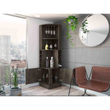 Bar Esquinero Esquinero Syrah Coñac 46.9x180.6cm con Un Cajón y con Ocho Portabotellas - Bares | Bylmo