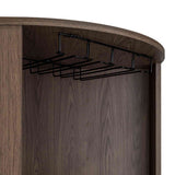 Bar Esquinero Esquinero Syrah Coñac 46.9x180.6cm con Un Cajón y con Ocho Portabotellas - Bares | Bylmo