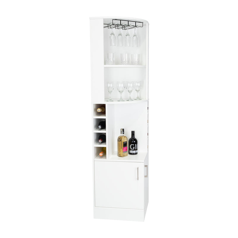Bar Esquinero Syrah Plus Blanco 46 cm con Dos Puertas