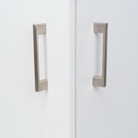 Bar Esquinero Esquinero Syrah Blanco 46.9x180.6cm con Un Cajón y con Ocho Portabotellas - Bares | Bylmo