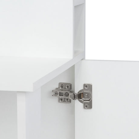 Bar Esquinero Esquinero Syrah Blanco 46.9x180.6cm con Un Cajón y con Ocho Portabotellas - Bares | Bylmo